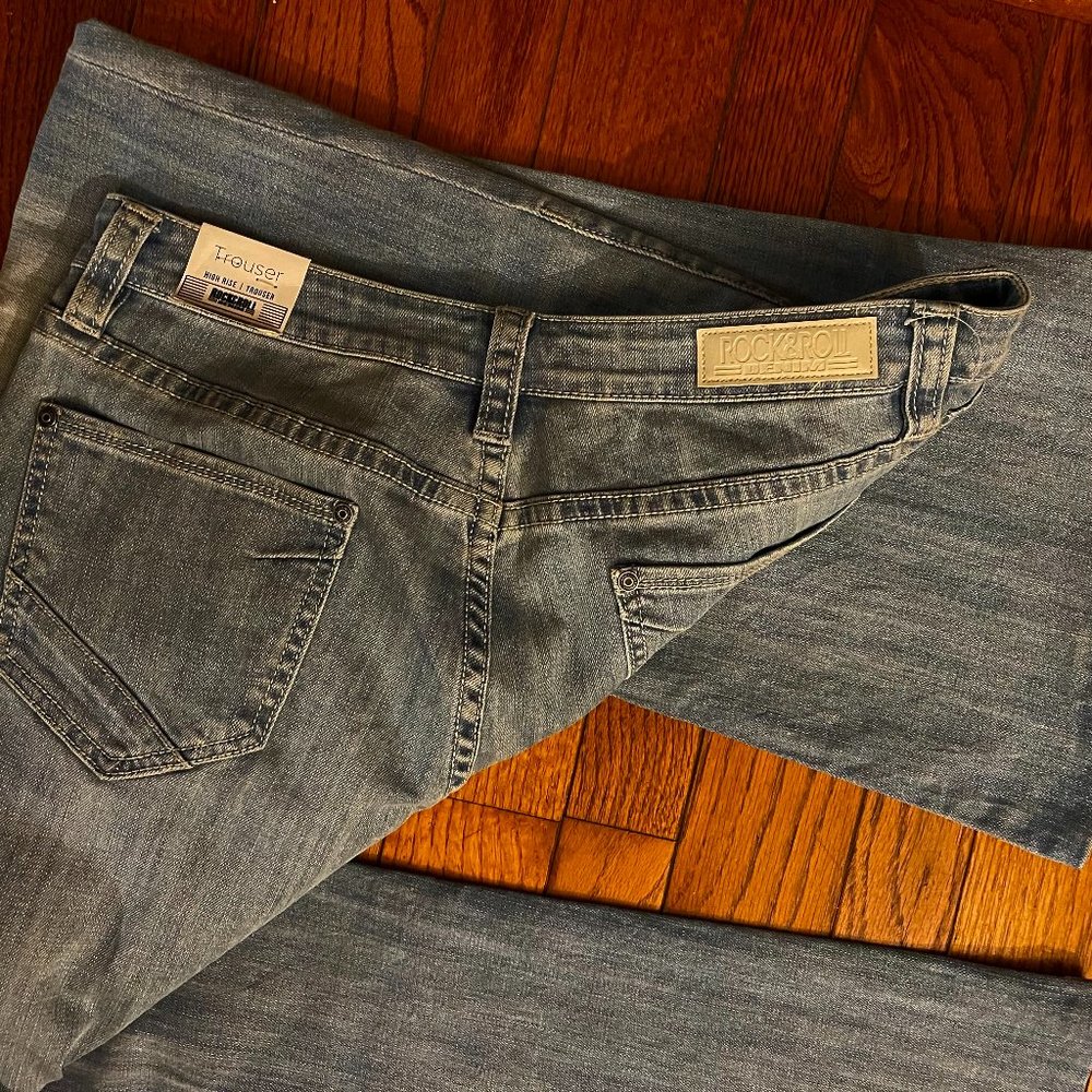 Rock&Roll Cowgirl Jeans High Rise Trouser Size 32×34